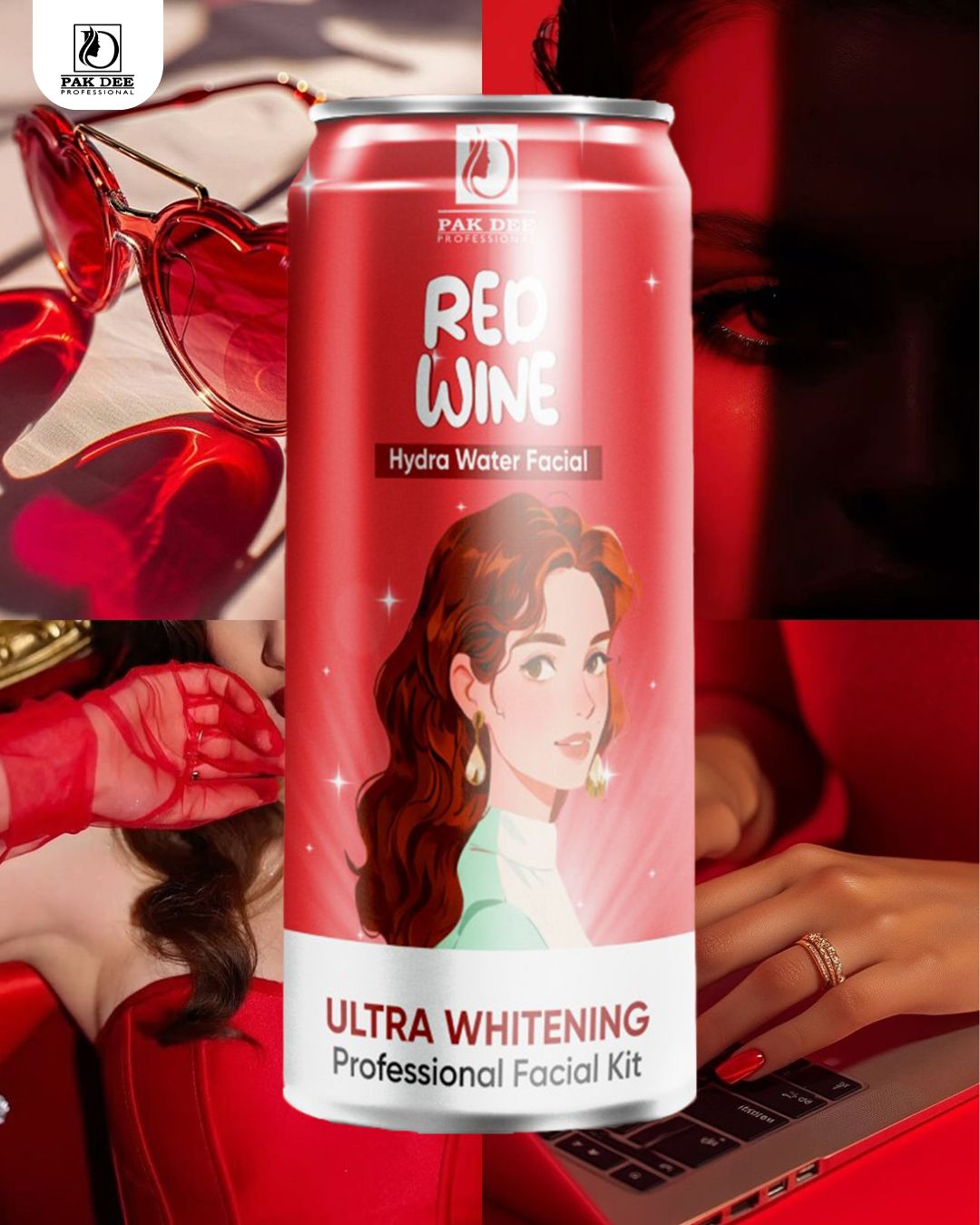 Red Wine – Ultra Whitening Professional Facial Kit (Hydra Water Facial) - Image 3