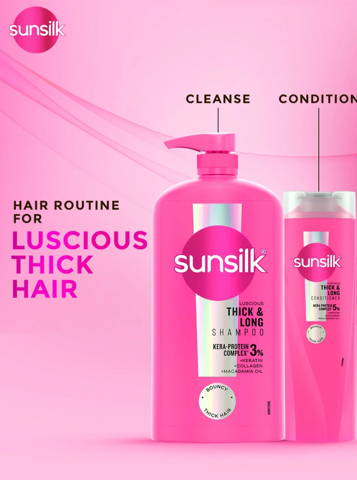 Sunsilk Luscious Thick & Long Shampoo 1L - Image 2