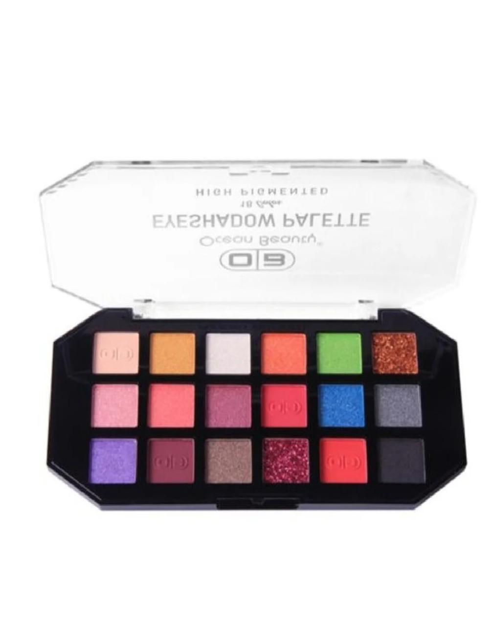 18 Colour High Pigmented Eyeshadow Palette - 20 g - Shade-02 - Image 4