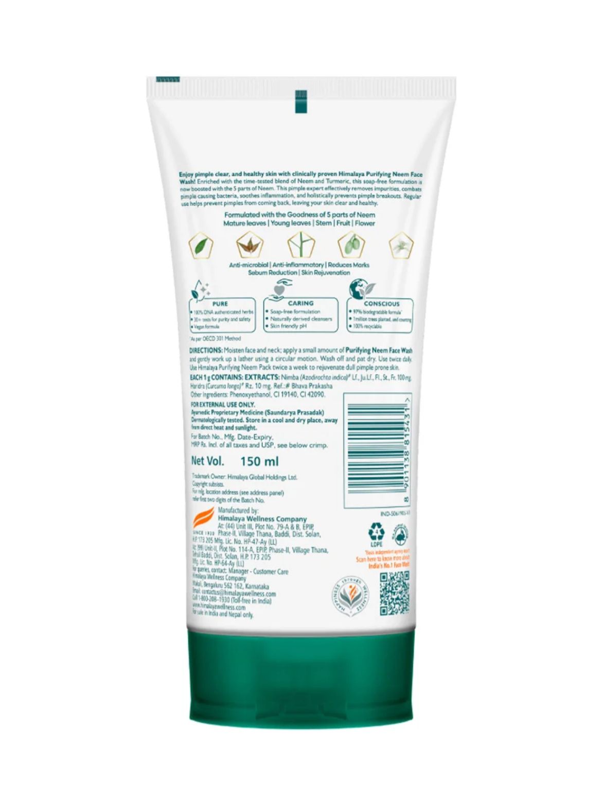 Himalaya Purifying Neem Face Wash | 100 ml - Image 4