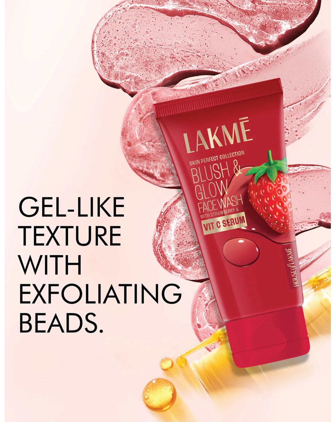 Lakme Blush & Glow Exfoliating Face Wash with Vitamin C Serum,100gm - Image 3