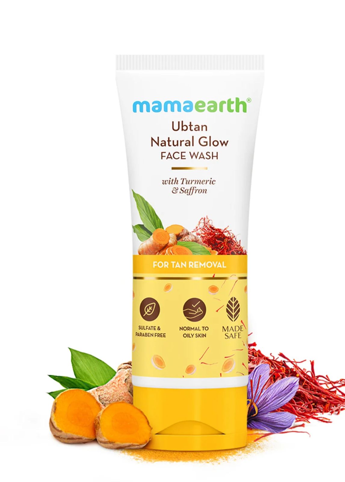 Mamaearth Ubtan Natural Glow Face Wash with Turmeric & Saffron 150 ml