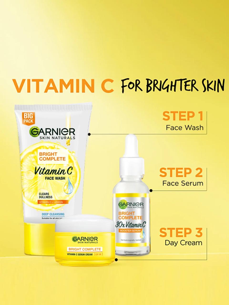 Garnier Bright Complete Vitamin C Skin Brightning Face Serum 7ml - Image 3
