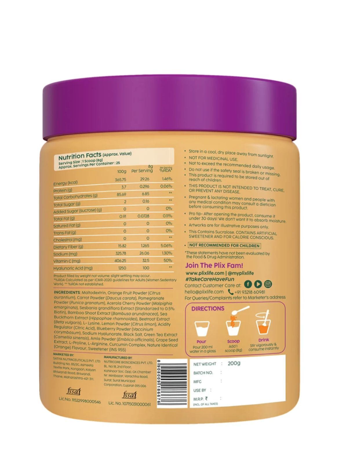 Collagen Booster Powder to Support Healthy Skin, Orange (200 g) - Image 6