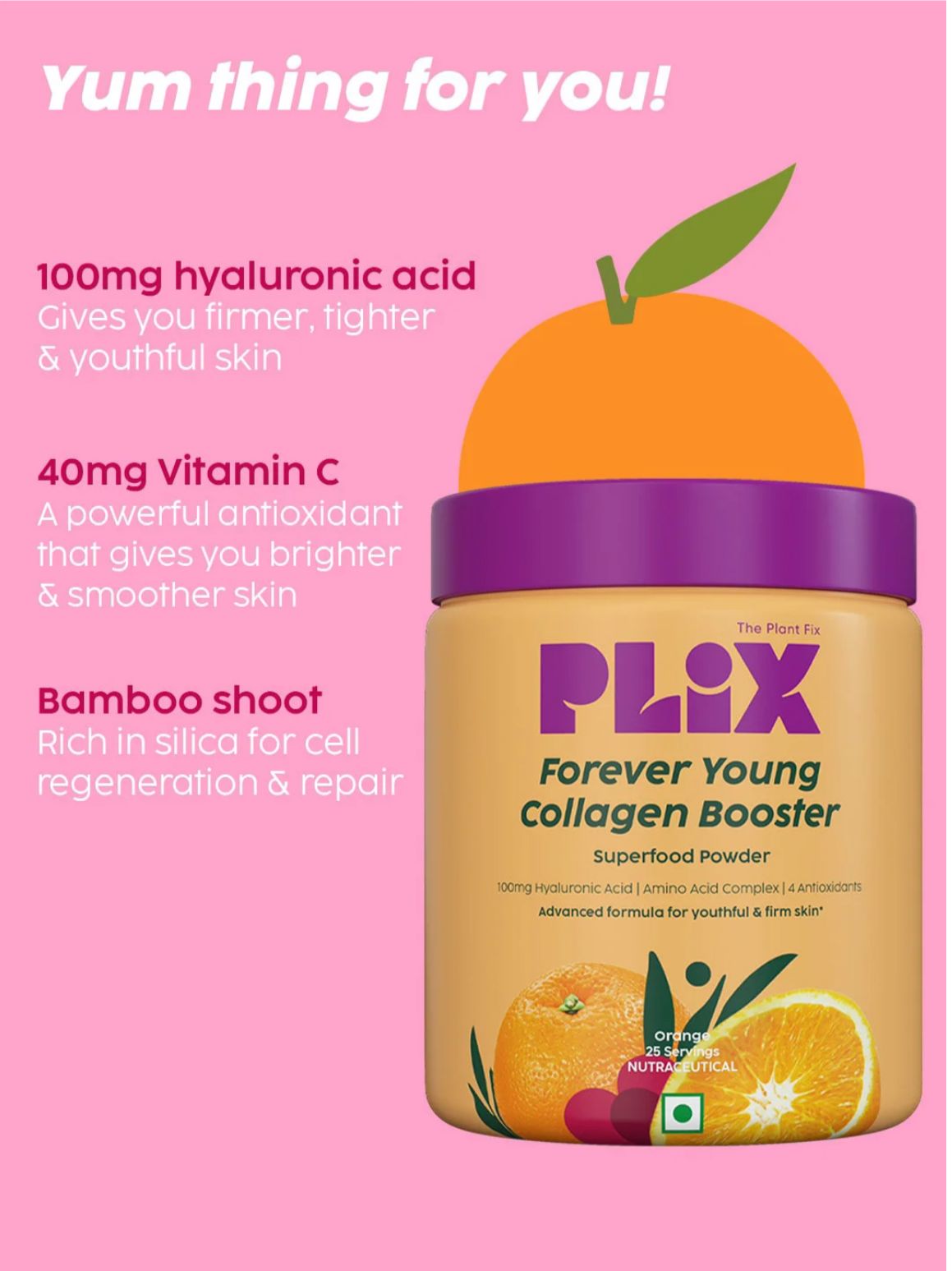 Collagen Booster Powder to Support Healthy Skin, Orange (200 g) - Image 5