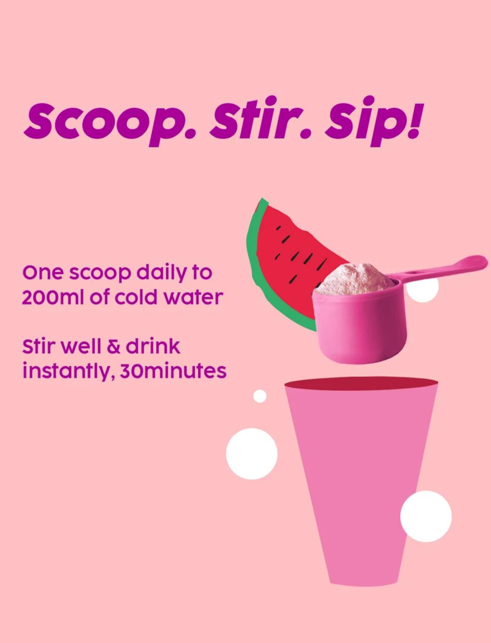 Collagen Booster Powder to Support Healthy Skin, Watermelon (200 g) - Image 3