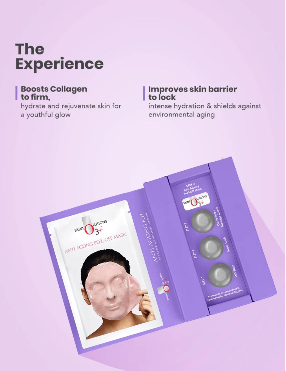 O3+ SkinSolutions Anti Ageing Kit – Instant Brightening & Finelines Reducer - Image 3