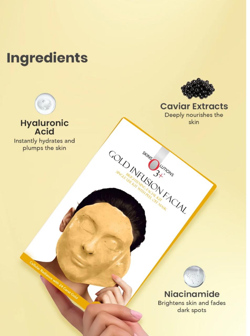 O3+ SkinSolutions Gold Infusion Facial Kit (Single Use)