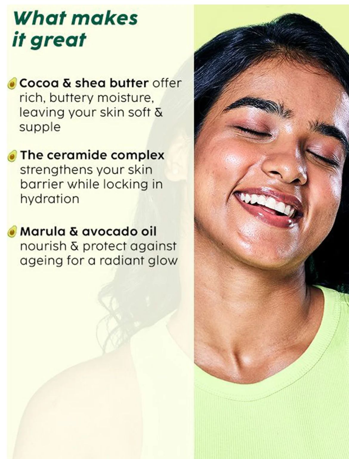 PLIX Avocado Ceramide Moisture Rush Luxury Body Butter, 200g - Image 2