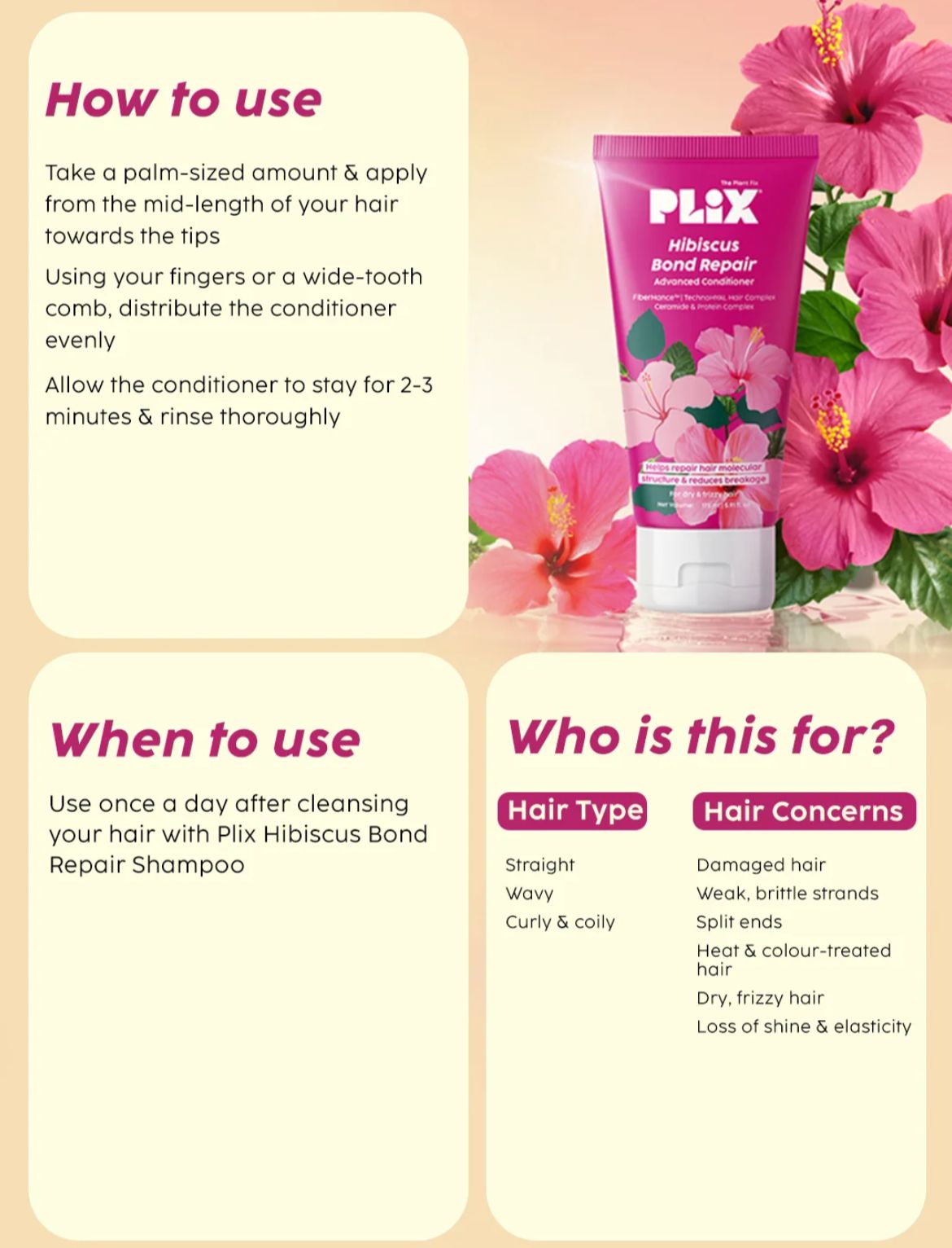 PLIX Hibiscus Bond Repair Advanced Conditioner - Image 2