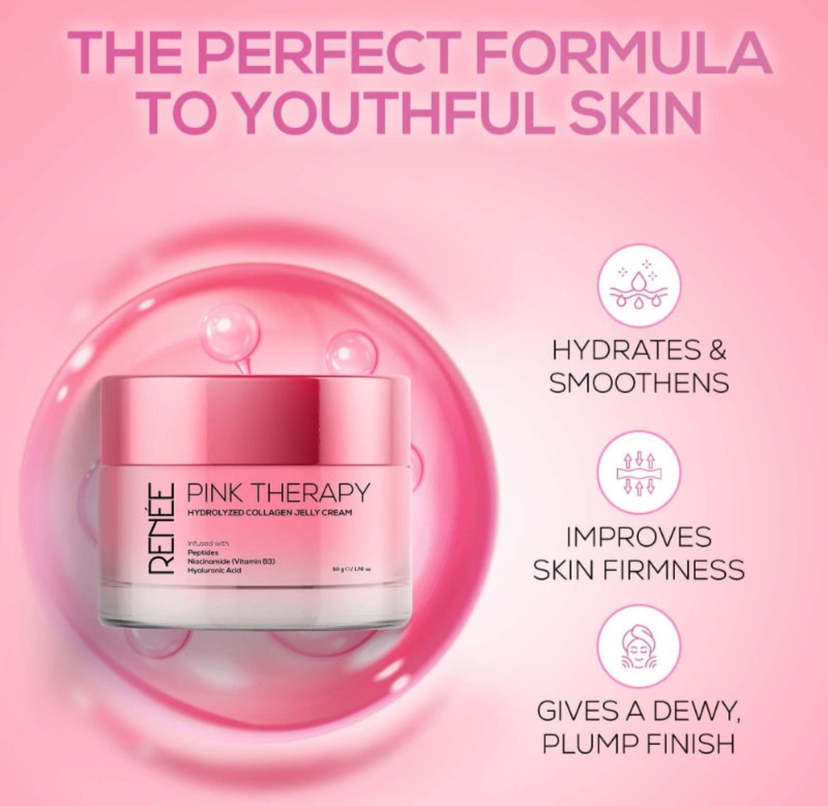 Pink Therapy Hydrolyzed Collagen Jelly Cream Mask - Image 3