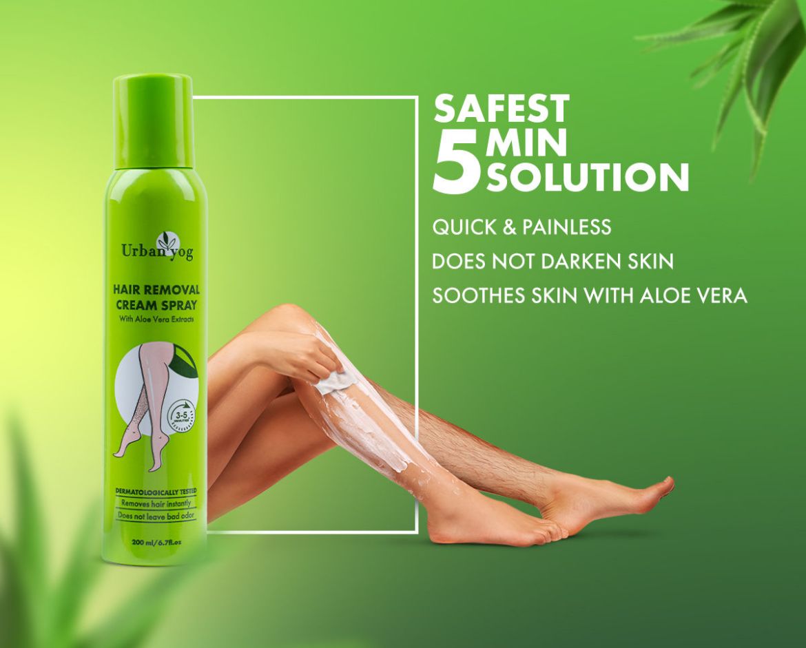 UrbanYog Hair Removal Cream Spray with Aloe Vera Extracts - Image 6