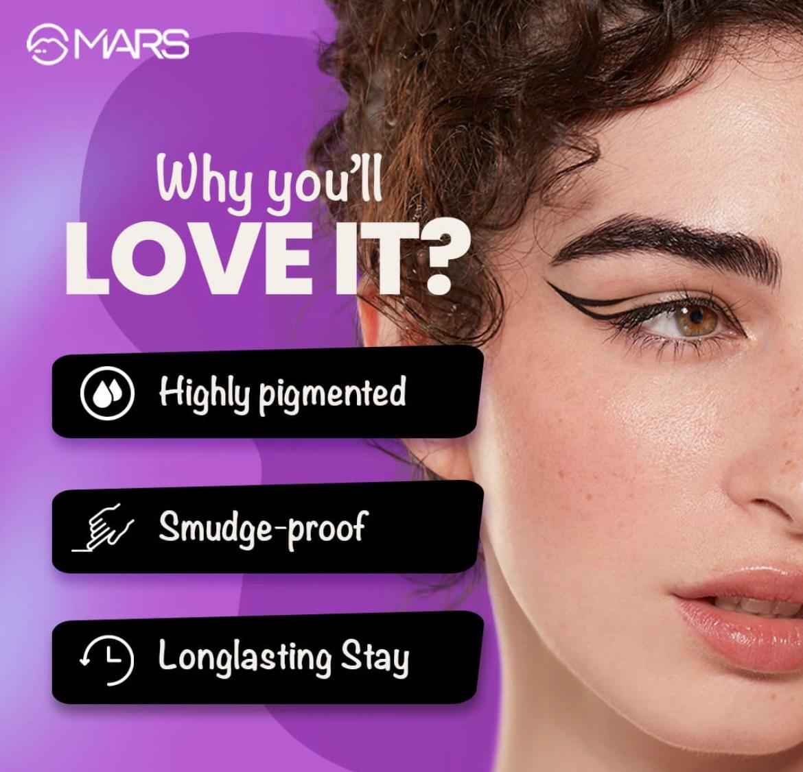 MARS Eyebrow & Gel Eyeliner – Black - Image 4