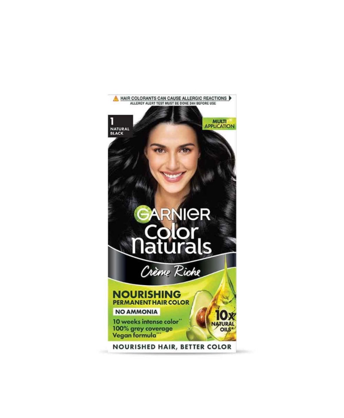 Garnier Color Naturals Crème Riche Hair Color – Shade 1 Natural Black - Image 3